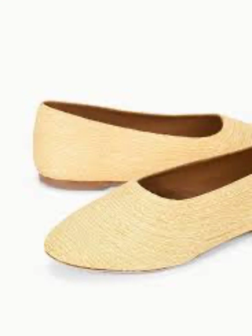 STAUD Alba Ballet Flats Raffia Leather size EU 37.5 / US 7